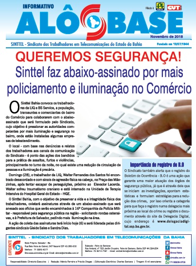  Sinttel faz abaixo-assinado por mais policiamento e iluminaÃ§Ã£o no ComÃ©rcio 