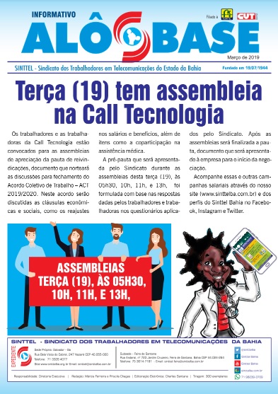 TerÃ§a (19) tem assembleia na Call Tecnologia