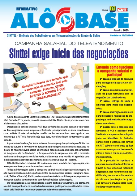 Campanha Salarial do Teleatendimento: Sinttel exige inÃ­cio das negociaÃ§Ãµes