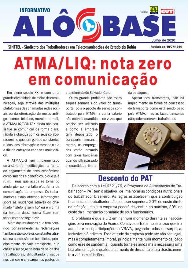 ATMA/LIQ: nota zero em comunicaÃ§Ã£o
