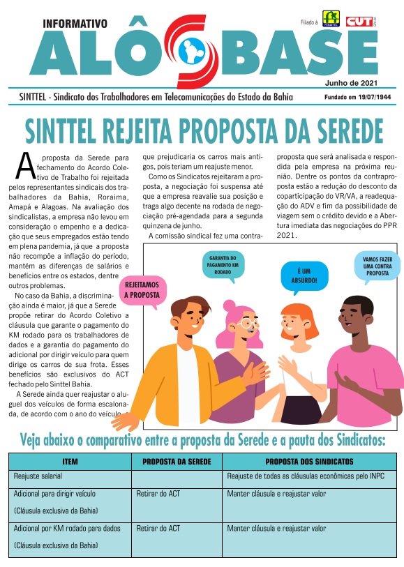 Sinttel rejeita proposta da Serede 