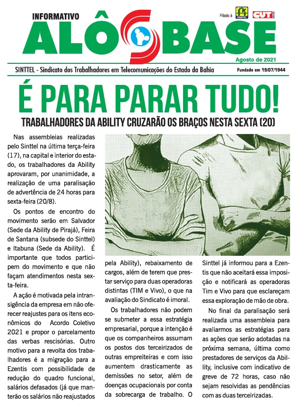 Ã‰ para parar tudo!  Trabalhadores da Ability cruzarÃ£o os braÃ§os nesta sexta (20)