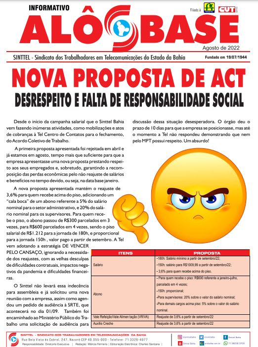 TEL: nova proposta de ACT