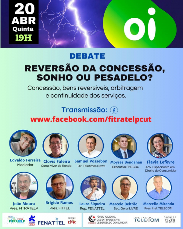 FederaÃ§Ãµes realizam debate sobre a crise que se instalou na Oi S/A