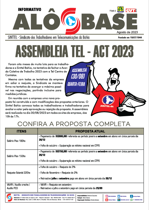 INFORMATIVO: ASSEMBLEIA TEL â€“ ACT 2023 