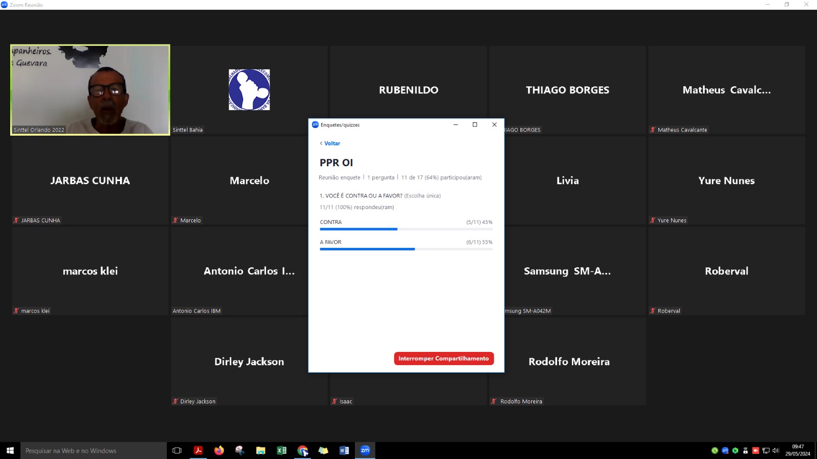 Trabalhadores da OI aprovam proposta do PPR 2024