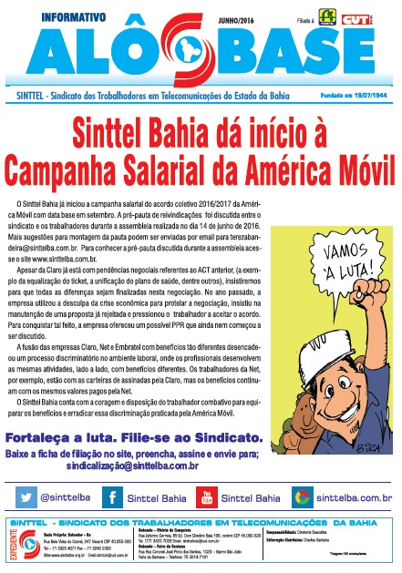 Sinttel Bahia dÃ¡ inÃ­cio Ã  campanha salarial da AmÃ©rica MÃ³vil