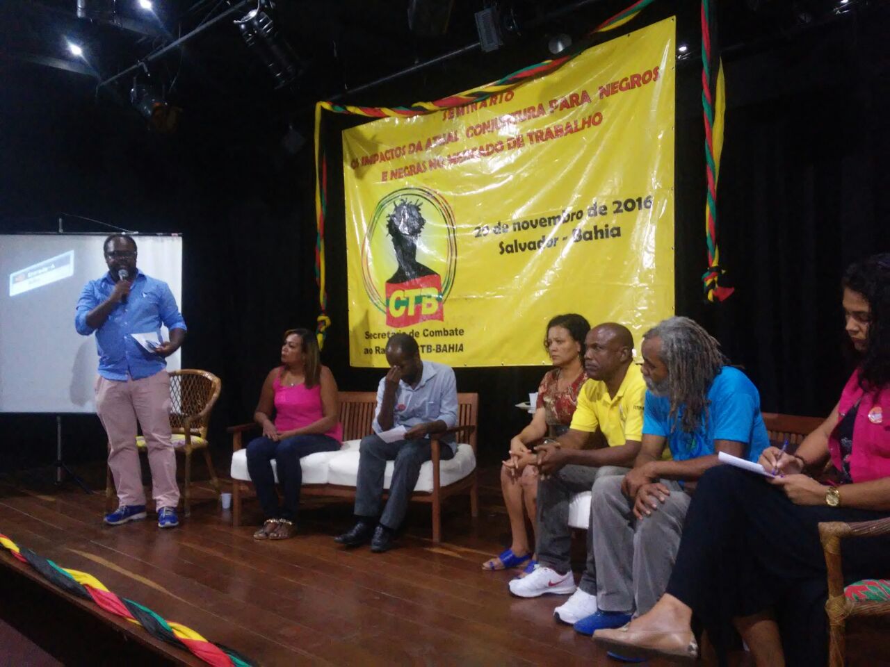 Sinttel participa de seminÃ¡rio sobre conjuntura e o negro no mercado de trabalho