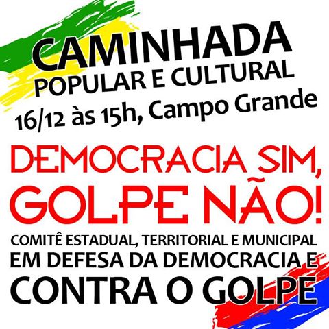 CUT denunciarÃ¡ golpismo nas ruas nesta quarta-feira (16)