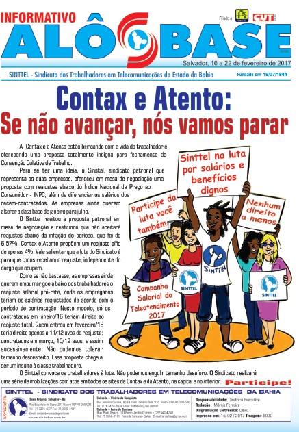 Contax e Atento: Se nÃ£o negociar, nÃ³s vamos parar!