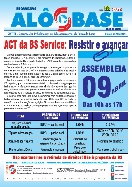 ACT da BS Service: Resistir e avanÃ§ar